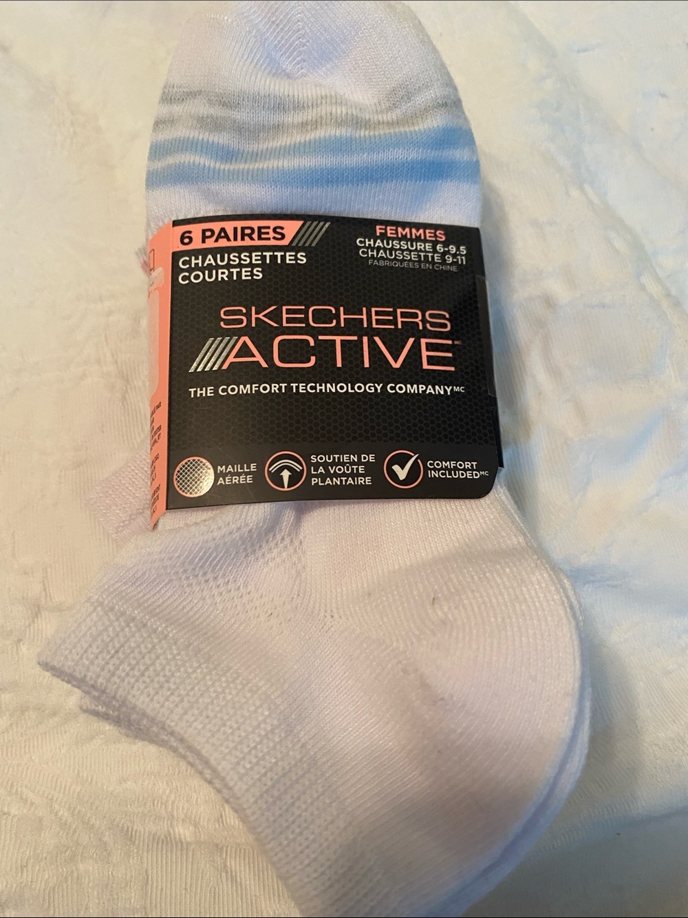 Skechers Active Women's White Low-Cut Athletic Socks - 6 Pairs